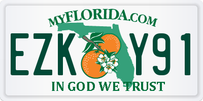 FL license plate EZKY91