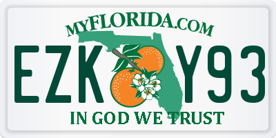 FL license plate EZKY93