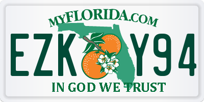 FL license plate EZKY94