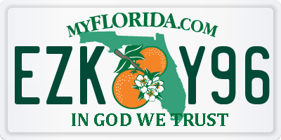 FL license plate EZKY96