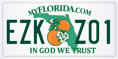 FL license plate EZKZ01