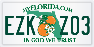 FL license plate EZKZ03