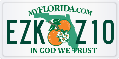 FL license plate EZKZ10