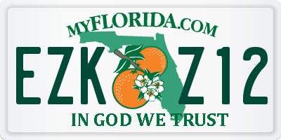 FL license plate EZKZ12