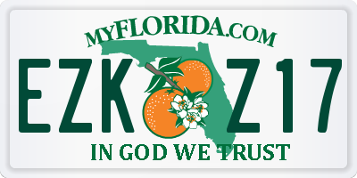 FL license plate EZKZ17