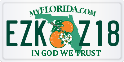 FL license plate EZKZ18