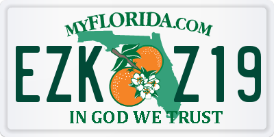 FL license plate EZKZ19