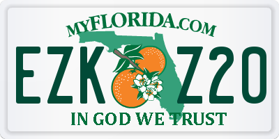 FL license plate EZKZ20