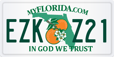 FL license plate EZKZ21