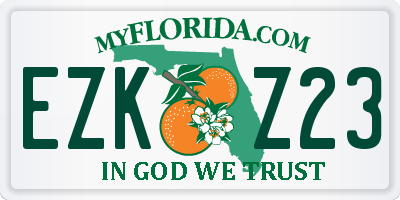 FL license plate EZKZ23