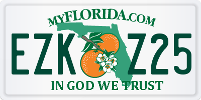 FL license plate EZKZ25