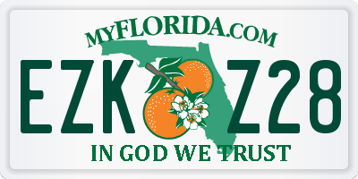 FL license plate EZKZ28