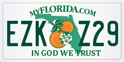 FL license plate EZKZ29