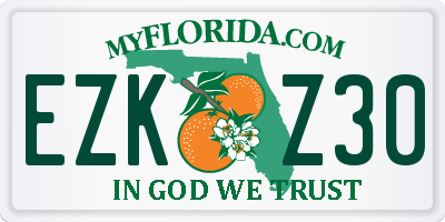 FL license plate EZKZ30