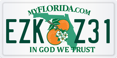 FL license plate EZKZ31