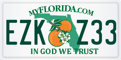 FL license plate EZKZ33