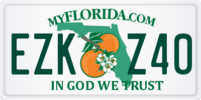 FL license plate EZKZ40