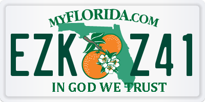 FL license plate EZKZ41