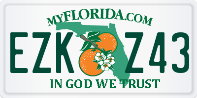 FL license plate EZKZ43