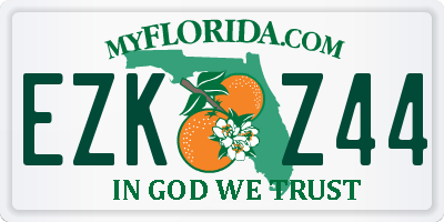 FL license plate EZKZ44