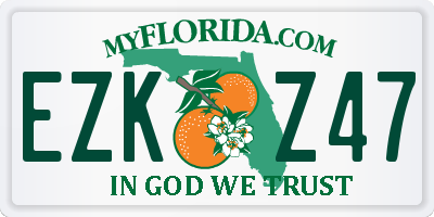 FL license plate EZKZ47