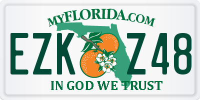 FL license plate EZKZ48