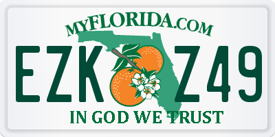 FL license plate EZKZ49