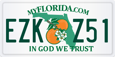 FL license plate EZKZ51