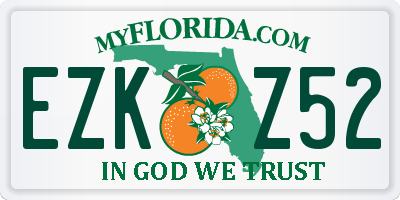 FL license plate EZKZ52