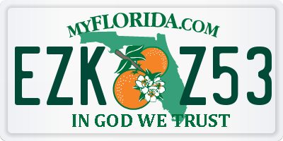 FL license plate EZKZ53