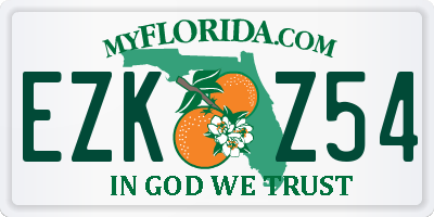 FL license plate EZKZ54