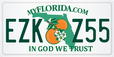 FL license plate EZKZ55