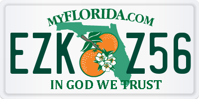 FL license plate EZKZ56