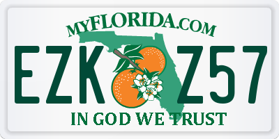 FL license plate EZKZ57