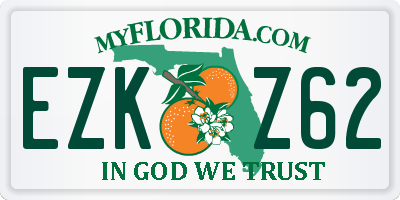 FL license plate EZKZ62