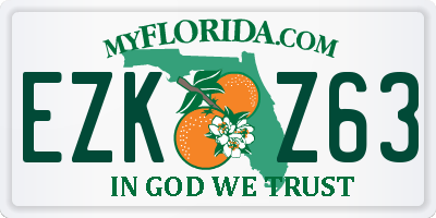 FL license plate EZKZ63