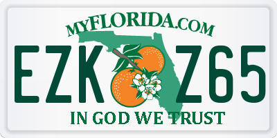 FL license plate EZKZ65