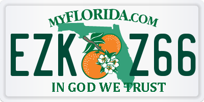 FL license plate EZKZ66