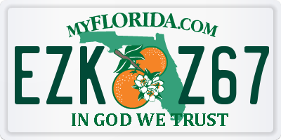 FL license plate EZKZ67