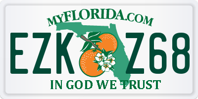 FL license plate EZKZ68