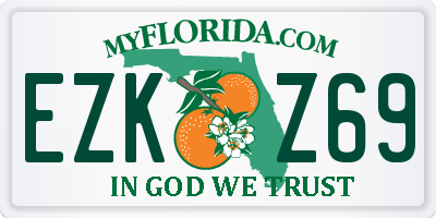 FL license plate EZKZ69