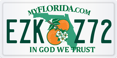 FL license plate EZKZ72