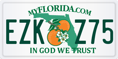 FL license plate EZKZ75