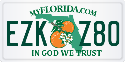 FL license plate EZKZ80