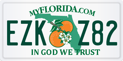 FL license plate EZKZ82