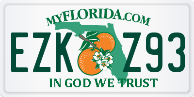 FL license plate EZKZ93