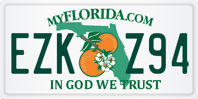 FL license plate EZKZ94