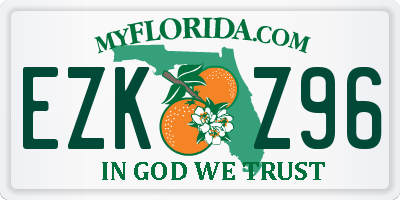 FL license plate EZKZ96