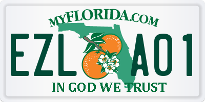 FL license plate EZLA01