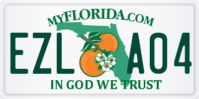 FL license plate EZLA04